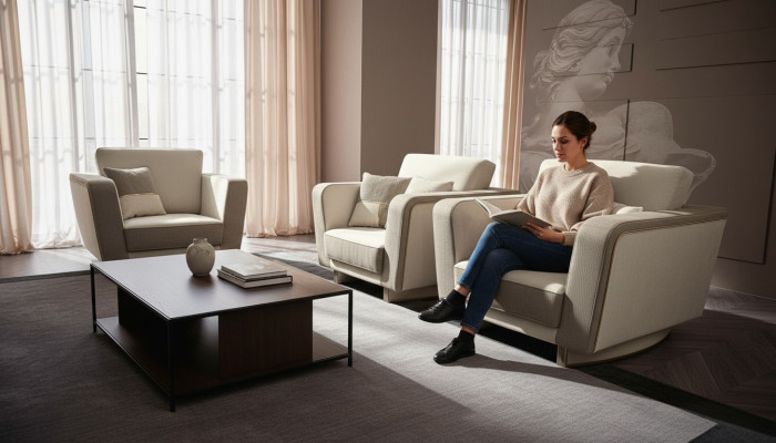 Arredamento mobili poltrona da club relax a una piazza con schienale poltrona di lusso design sedia hotel nuovo