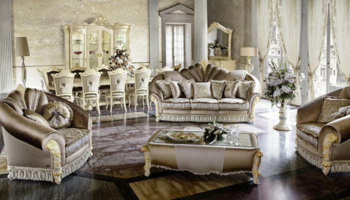 Classico divano design imbottito divano set 3+1+1 posti divani tessili