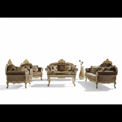 Divano italiano 3 posti in velluto Winchester 230 cm marrone nuovo.