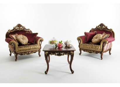 Set di sedie da salotto Relax Nuovo Gruppo di Design di Sedie Poltrona in Legno Club 2x Set Nuovo  Traduzione in italiano: Set di poltrone relax per il salotto, nuovo gruppo di sedie da design, poltrona in legno Club, 2x set nuovo