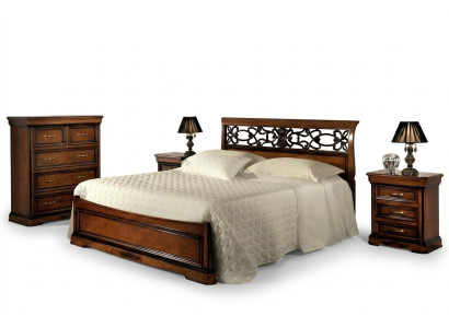 Letto 2x comodino camera da letto set tavolo letti completo in legno barocco 3 pezzi.