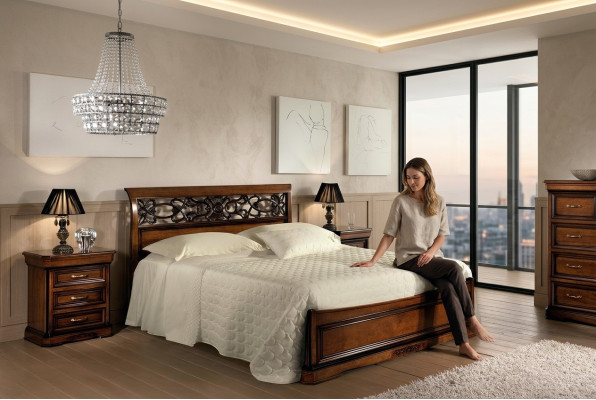 Letto Mobili per la camera da letto Letto matrimoniale Letto in legno Letto di design Vaccari cav giovanni
