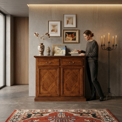 Comodino cassetti in legno credenza armadio armadi massicci comodino soggiorno nuovo