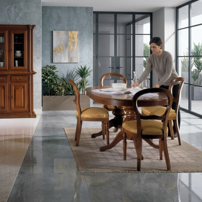 Sala da pranzo Gruppo di mobili Mobili italiani Set di mobili 5 pezzi Tavolo da pranzo 4 sedie Di lusso