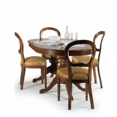Sala da pranzo Gruppo di mobili Mobili italiani Set di mobili 5 pezzi Tavolo da pranzo 4 sedie Di lusso