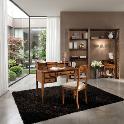 Tavolo in legno Sedia Tavoli 2 pezzi Arredamento Legno massiccio Ufficio Scrivania Sedia Tavolo