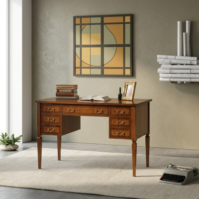 Scrivania e sedia in legno con braccioli Libreria Mobili da ufficio Design Nuovo