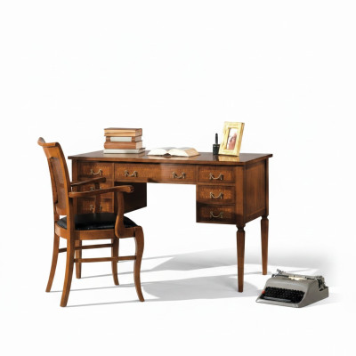 Scrivania e sedia in legno con braccioli Libreria Mobili da ufficio Design Nuovo