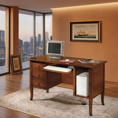 Set di mobili per ufficio scrivania in legno massello arredamento italiano nuovo.