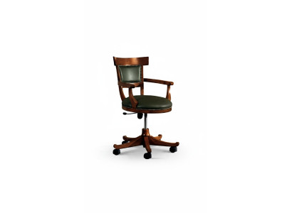 Sedia con rotelle Design soggiorno Sedie da pranzo Legno Braccioli Nuovo rivestimento