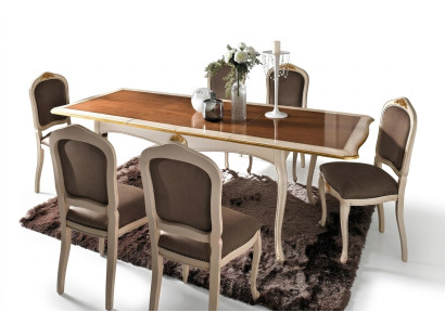 Barocco stile antico tavolo tavolo vero legno design classico tavoli Italia.