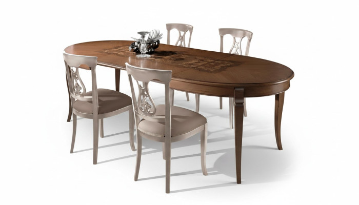 Set completo tavolo da pranzo 4 sedie Set da pranzo Set tavolo in legno 5 pezzi