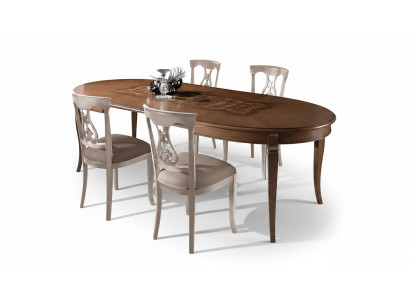 Set completo tavolo da pranzo 4 sedie Set da pranzo Set tavolo in legno 5 pezzi