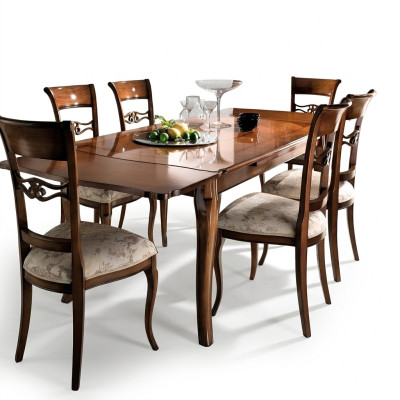 Tavolo da pranzo con set da pranzo con tavolo da pranzo + 6 sedie moderne.