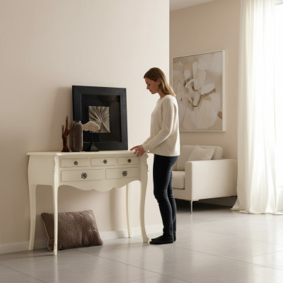 Mobili console in legno tavolini telefono italiani da appoggio console credenza Nuovo