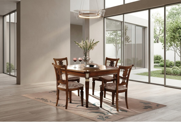 Set 4 sedie sedie poltrone da pranzo in legno moderne gruppo poltrona mobili