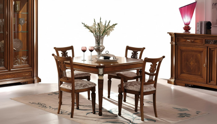 Set 4 sedie sedie poltrone da pranzo in legno moderne gruppo poltrona mobili