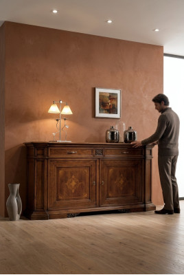 Lusso Comò Armadio Alto Comodini Sideboard Armadi Legno Marrone Mobili Italiani