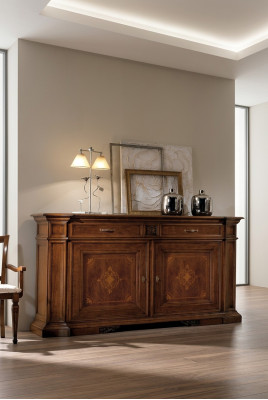 Lusso Comò Armadio Alto Comodini Sideboard Armadi Legno Marrone Mobili Italiani