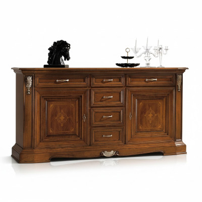 Comò classico Mobiletto credenza in legno Armadietto con cassetti Arredamento classico