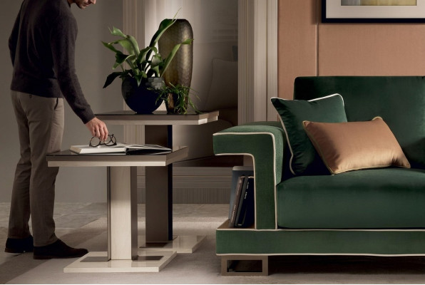Tavolino da caffè Design Tavolino da salotto Tavoli Nuovo Set 2x Tavolino