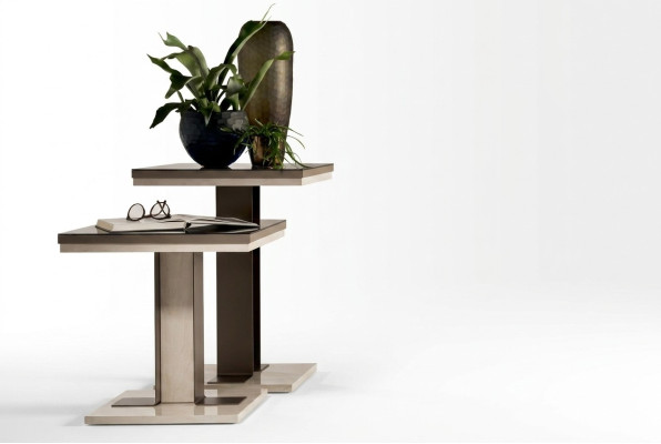 Tavolino da caffè Design Tavolino da salotto Tavoli Nuovo Set 2x Tavolino