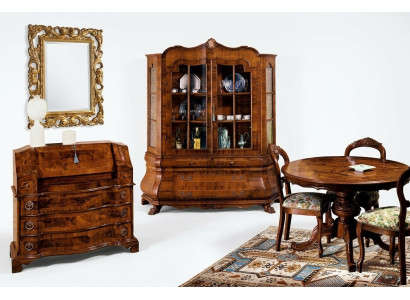 Set completo tavolo da pranzo 3 sedie set sala da pranzo vetrina cassettone 6 pezzi set barocco