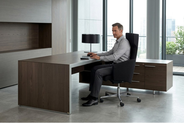 Scrivania ad angolo con cassetti Scrivania ad angolo Tavolo Studio Ufficio Pratica Ambiente Ufficio