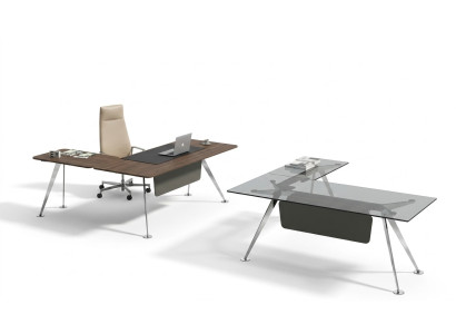 Angolo scrivania Tavolo da ufficio Tavolo per computer Mobili da ufficio Mobili di design Tavolo in vetro Nuovo