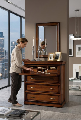 Mobile in legno con cassetti credenza con 3 cassetti armadietto composizione con ante