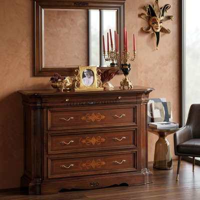 Sideboard credenza cassettiera 4 cassetti legno armadietto cassettiere
