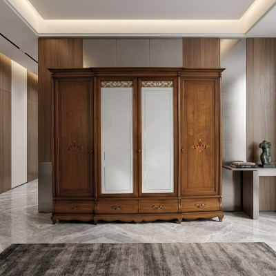 Set di armadi in legno per camera da letto in legno massiccio mobili italiani armadi