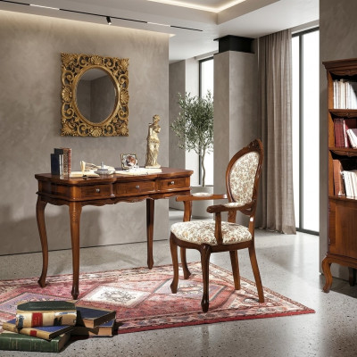 Scrive scrivania, scrittoio, scrivanie, mobili italiani, tavolo, sedia, set ufficio 2 pezzi