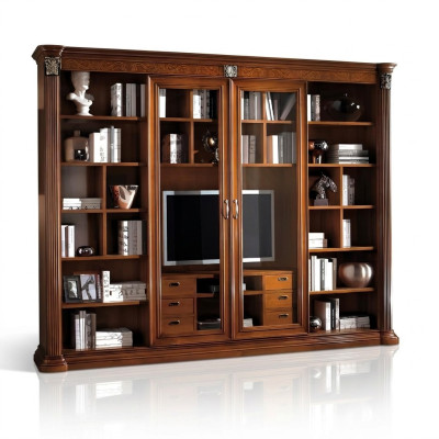 Armadio Vetrina in Legno Mobili da Soggiorno tv Pareti Attrezzate Design Vetrine