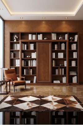 Libreria Mobili italiani Scaffale in legno Armadi Ripiani Vetrina Credenza
