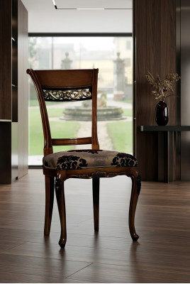 Sedie in legno massello Sedia da pranzo Design con motivi intagliati Sedia a dondolo Mobili