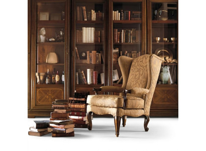 Poltrona Biblioteca Sedia da lettura Poltrona a orecchie Divano Imbottitura Mobili italiani di lusso