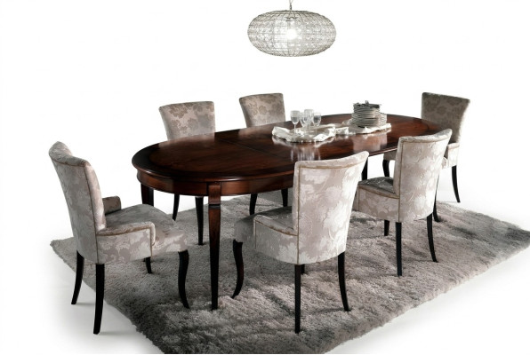 Set da pranzo per sala da pranzo, mobili per arredamento da tavolo + 6 sedie set 7 pezzi.