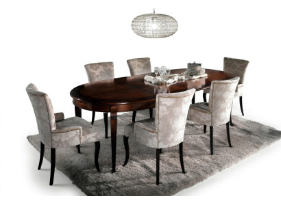 Set da pranzo per sala da pranzo, mobili per arredamento da tavolo + 6 sedie set 7 pezzi.