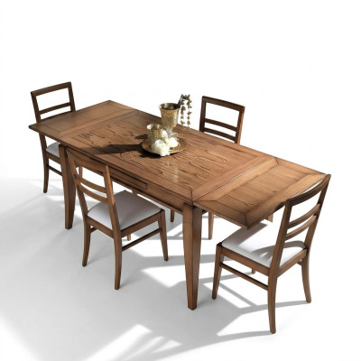Legno naturale Tavolo da pranzo Design Sala da pranzo moderna Tavolo scorrevole Nuovo