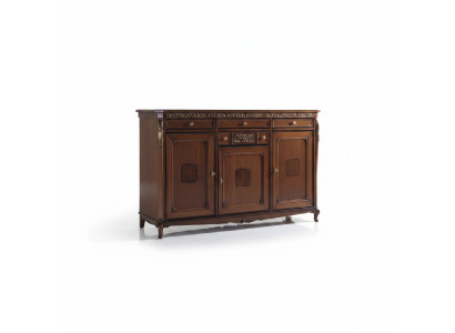 Comò credenza credenza Marrone massiccio in legno Armadio Mobili Comodini Credenze