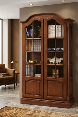 Mobile porta tv in legno massiccio Vaccari cav giovanni con vetro nuovo