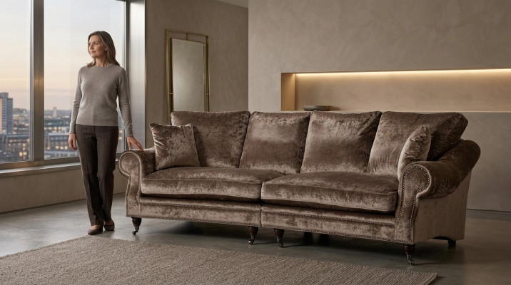 Divano 4 posti XXL, divano imbottito, divano, divano, design salotto Big.
