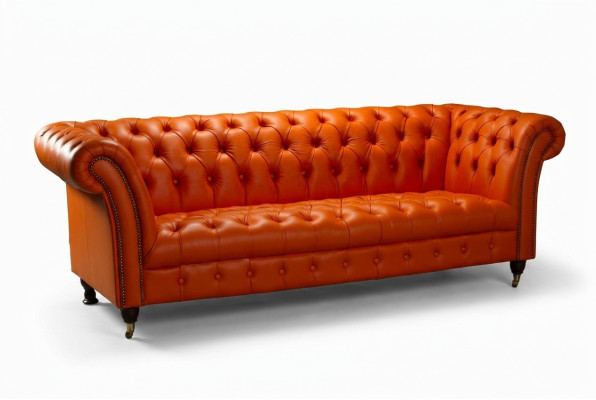 Divano designer 3 posti Chesterfield divano poltrona divani design arancione