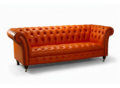 Divano designer 3 posti Chesterfield divano poltrona divani design arancione