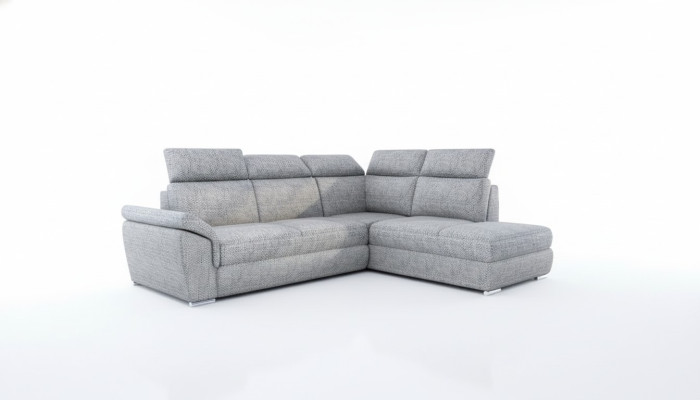 Divano ad angolo in tessuto a L Design Divano Imbottito Moderno in Tessza con Funzione Letto nuovo