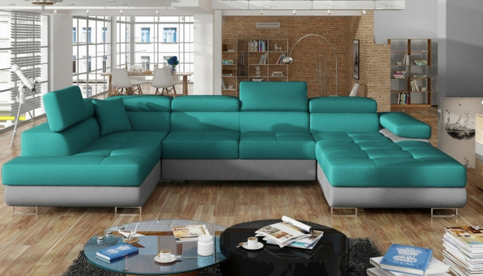 Tessuto divano a forma di U Divano d'angolo, moderno design divano nuovo