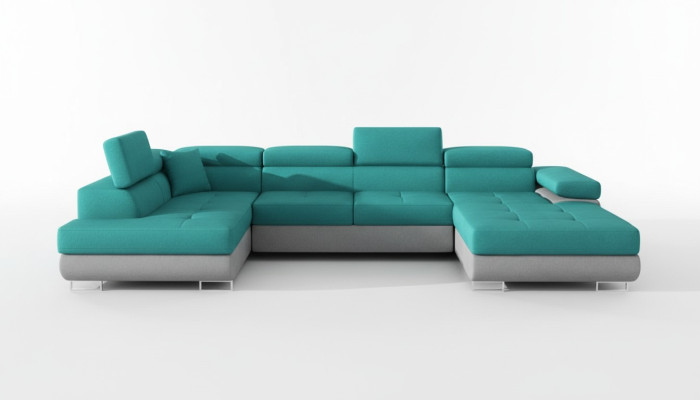 Tessuto divano a forma di U Divano d'angolo, moderno design divano nuovo