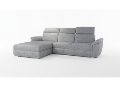 Divano Divano Angolare Design Moderno a L in Tessuto Textile