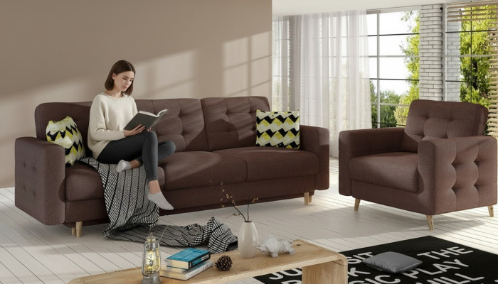 Divano Chesterfield imbottito 3+1 posti, divani imbottiti, divanetti, divani.